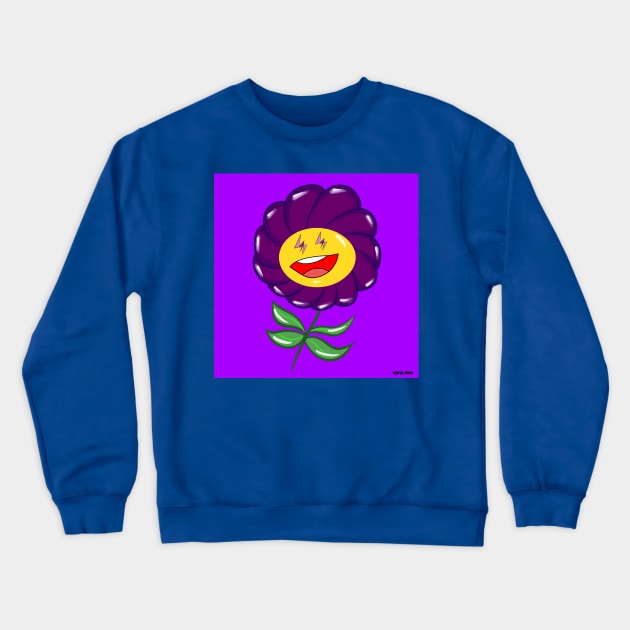 Morado sunflower ecopop Crewneck Sweatshirt by jorge_lebeau